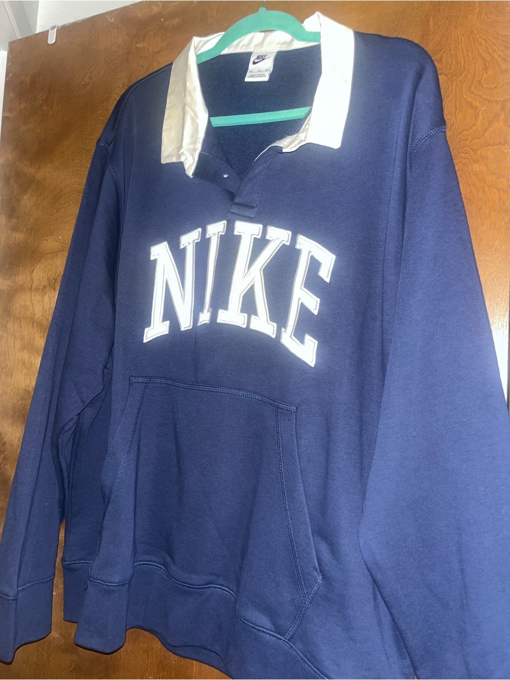Nike Club Fleece Long Sleeve Polo Shirt XXL - Picture 5 of 8